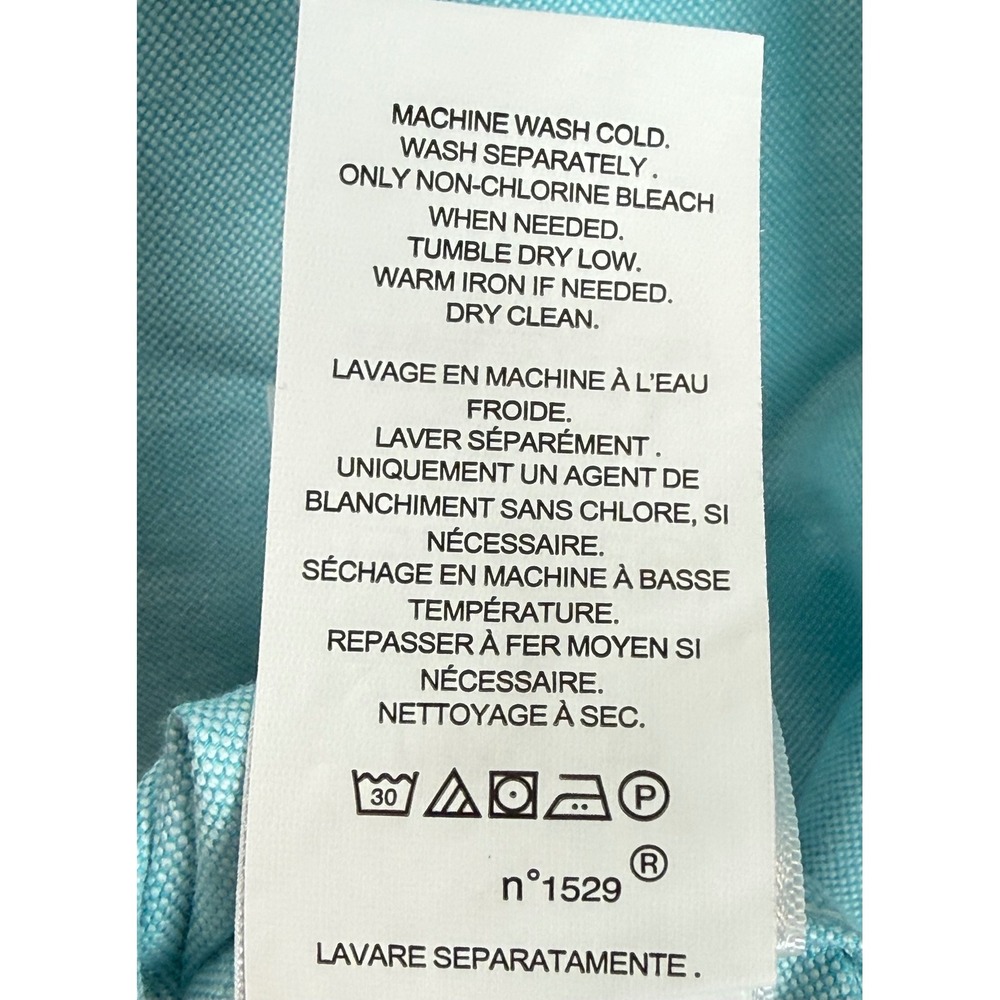 Polo Ralph Lauren Classic Fit Button Down Short Sleeve Shirt Teal Casual Sz XLT - Picture 7 of 7